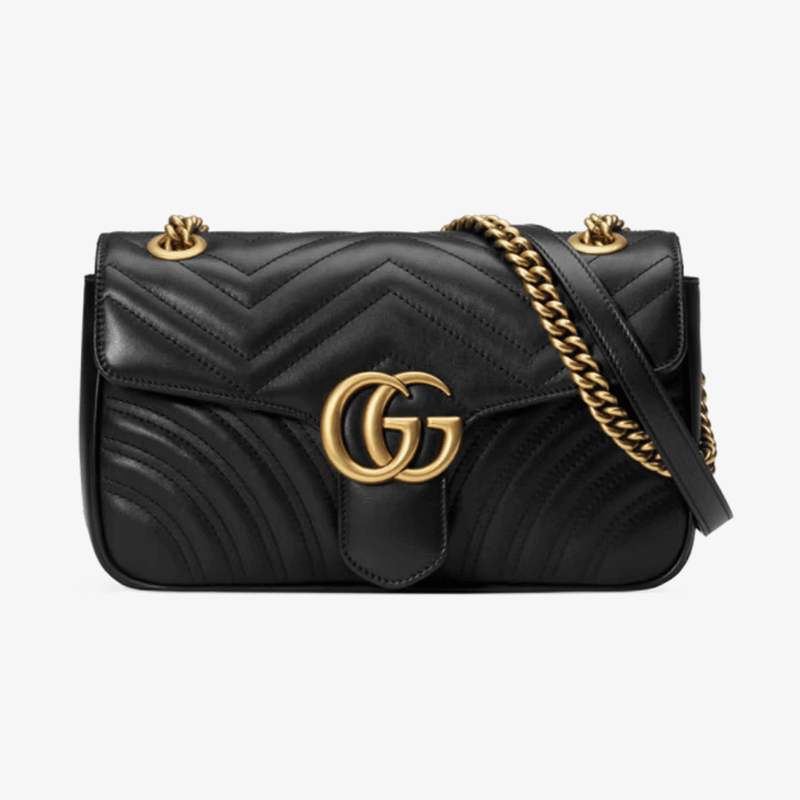 GUCCI GG Marmont series small quilted women&amp;amp;amp;#039;s shoulder bag crossbody bag black one size